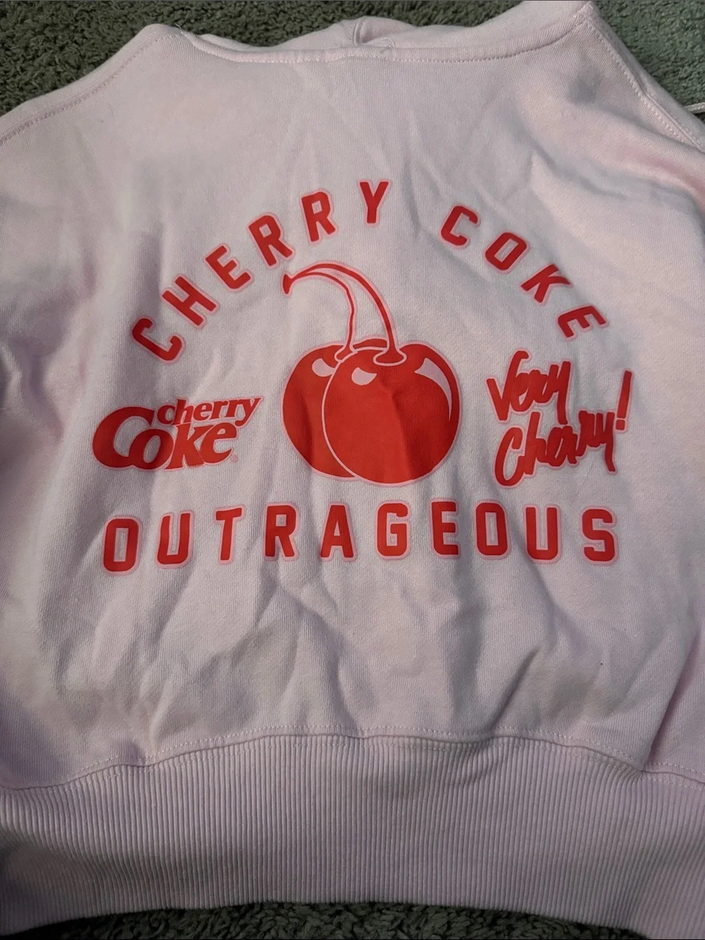 Cherry Coke Light Pink Kids Zip-Up Hoodie with Hood